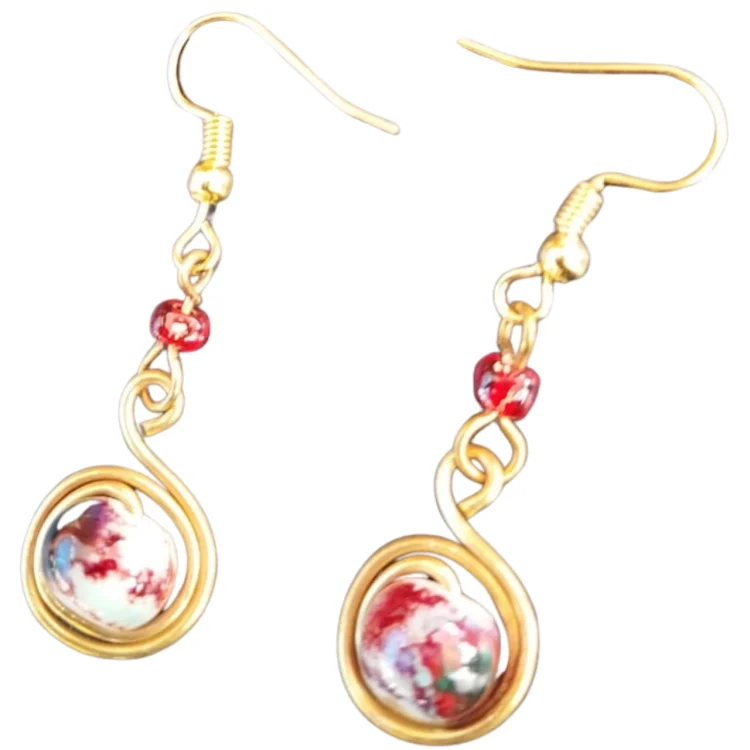 Jorova coil centre bead earing